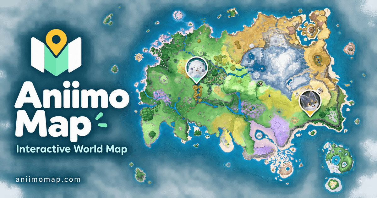 Aniimo Map tiếng Việt với bản đồ Aniimo tương tác và các điểm khám phá